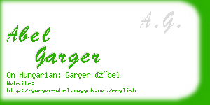 abel garger business card